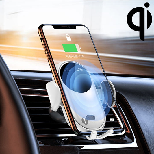 K10 15W Max Output Infrared Sensor Car Air Outlet Bracket Wireless Charger(White) - Wireless Charger Holders by PMC Jewellery | Online Shopping South Africa | PMC Jewellery