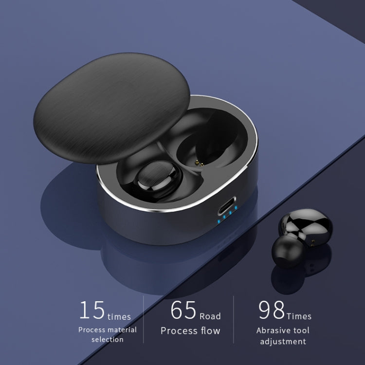 B20 Mini Portable In-ear Noise Cancelling Bluetooth V5.0 Stereo Earphone with 360 Degrees Rotation Charging Box(Black) - Bluetooth Earphone by PMC Jewellery | Online Shopping South Africa | PMC Jewellery