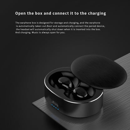 B20 Mini Portable In-ear Noise Cancelling Bluetooth V5.0 Stereo Earphone with 360 Degrees Rotation Charging Box(Black) - Bluetooth Earphone by PMC Jewellery | Online Shopping South Africa | PMC Jewellery