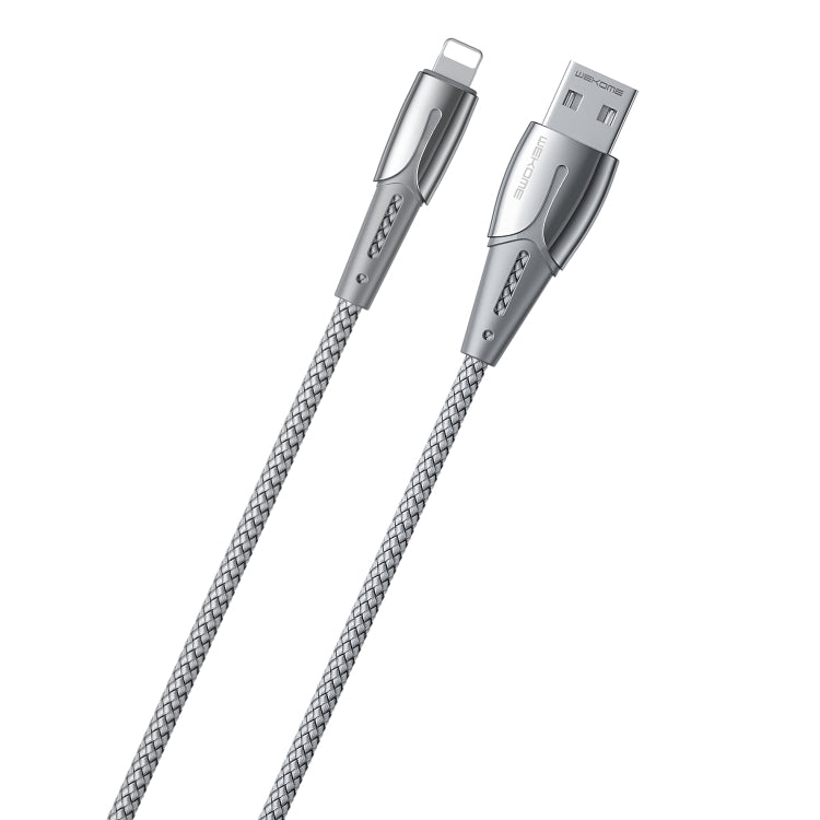 WK WDC-085 3A 8 Pin Goldsim Aluminum Alloy Charging Data Cable, Length: 1.2m(Silver) - Normal Style Cable by WK | Online Shopping South Africa | PMC Jewellery