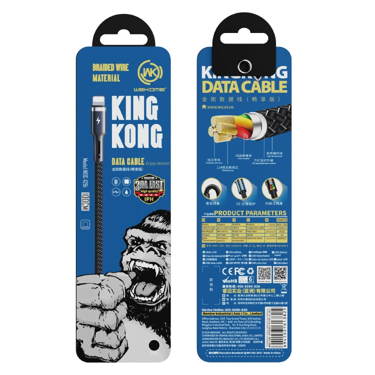 WK WDC-128 3A 8 Pin Kingkong Enjoy Version Charging Data Cable, Length: 1m(Silver) - Normal Style Cable by WK | Online Shopping South Africa | PMC Jewellery