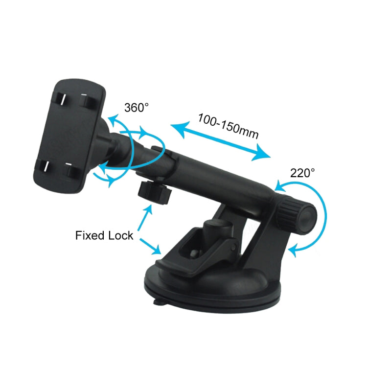 Universal Rotatable Adjustment Car Windshield Mobile Phone Holder with Suction Cup (Black) - Car Holders by PMC Jewellery | Online Shopping South Africa | PMC Jewellery