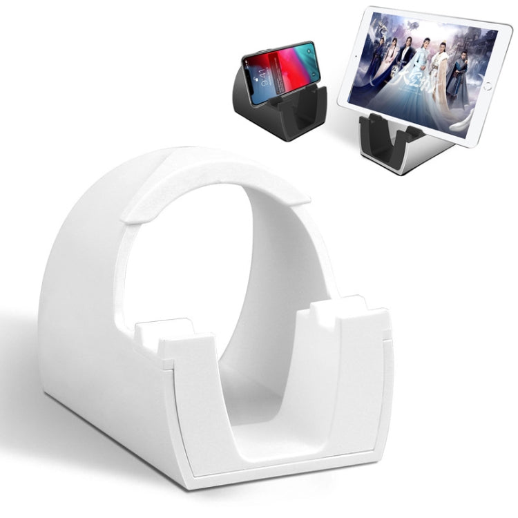 Plastic Version Universal Mobile Phones Tablet PC Desktop Bracket Live Bracket(White) - Desktop Holder by PMC Jewellery | Online Shopping South Africa | PMC Jewellery