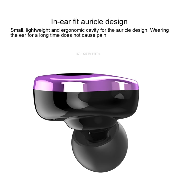 Sabbat E12 Portable In-ear Bluetooth V5.0 Earphone with Wireless Charging Box, Wireless Charging Model, For iPhone, Galaxy, Huawei, Xiaomi, HTC and Other Smartphones(Purple) - Bluetooth Earphone by Sabbat | Online Shopping South Africa | PMC Jewellery