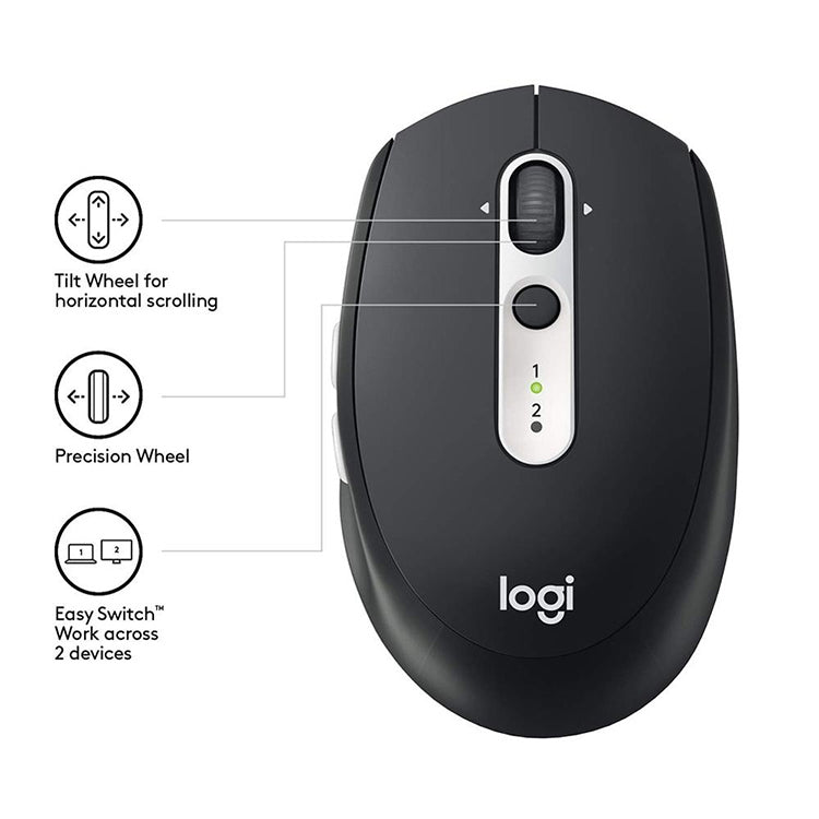 Logitech M590 Dual Mode Wireless Bluetooth Light Sound Mouse(Black) - Wireless Mice by Logitech | Online Shopping South Africa | PMC Jewellery