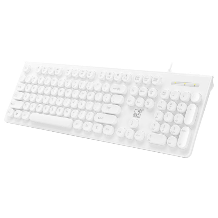 ZGB S500 Round Key USB Wired Computer Keyboard (White) - Wired Keyboard by Chasing Leopard | Online Shopping South Africa | PMC Jewellery