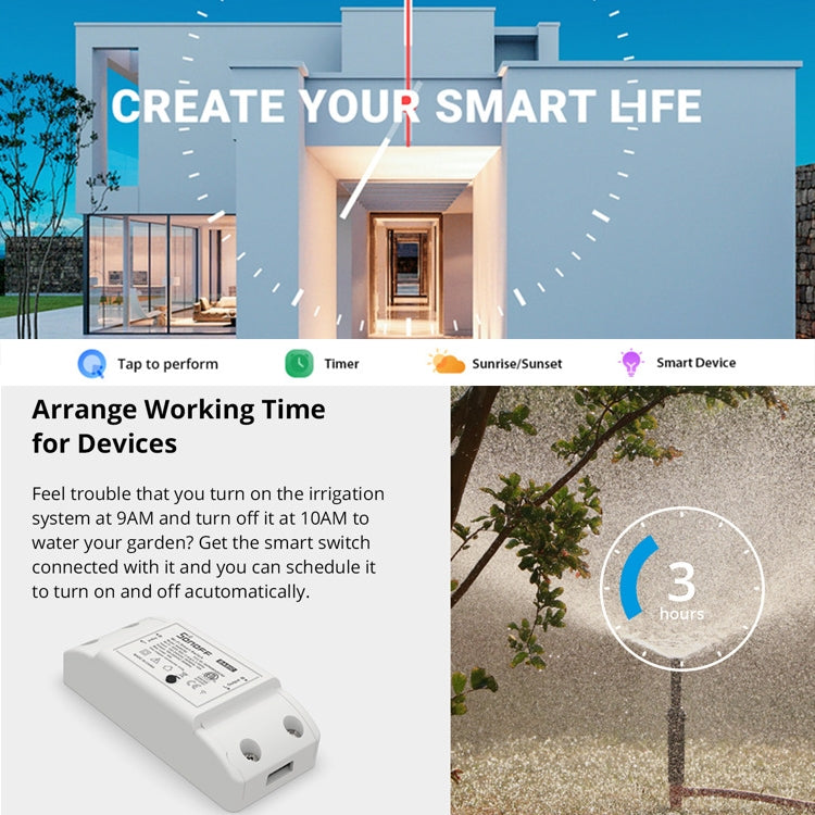 Sonoff Basic R2 eWelink Phone APP WiFi 2.4GHz DIY Smart LED Switch Remote Controller Module, Support Alexa Echo & Google Home Voice Control, AC 90-250V - Home Automation Modules by Sonoff | Online Shopping South Africa | PMC Jewellery