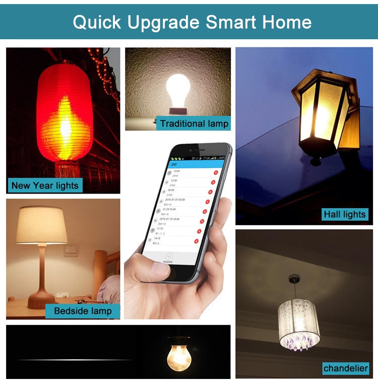 Sonoff Slampher RF eWelink Phone APP WiFi 2.4GHz E27 Smart Light Lamp Bulb Holder with Alexa Echo Voice Control & Google Home for Smart Home, AC 90-250V - Lamp Holders & Bases by Sonoff | Online Shopping South Africa | PMC Jewellery