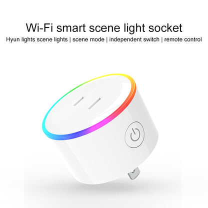 10A RGB Scene Light WiFi Remote Control Smart Socket Works with Alexa & Google Home & IFTTT, AC 100-240V, JP Plug - Smart Socket by PMC Jewellery | Online Shopping South Africa | PMC Jewellery