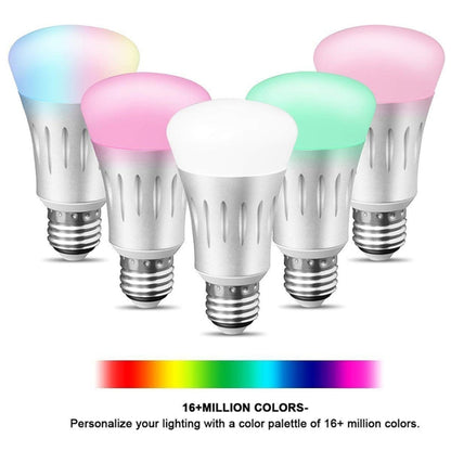 JH-G05 E27 7W WiFi Smart LED Light Bulb, 6000K+RGB 600LM Works with Alexa & Google Home, AC 175-255V(Silver) - Smart Light Bulbs by PMC Jewellery | Online Shopping South Africa | PMC Jewellery