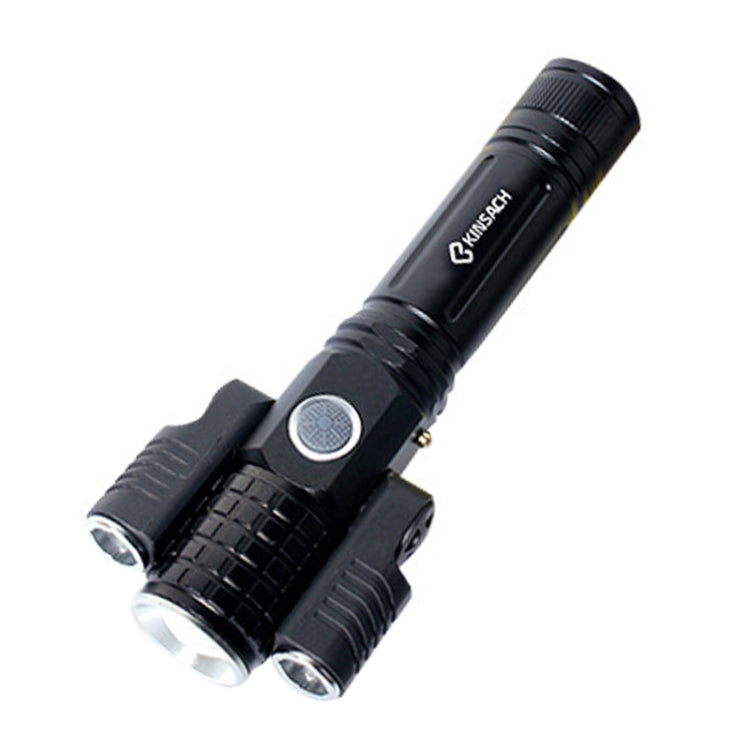 KS-738 USB Charging Waterproof T6+XPE Zoomable LED Flashlight with 4-Modes & 18650 lithium battery - LED Flashlight by PMC Jewellery | Online Shopping South Africa | PMC Jewellery