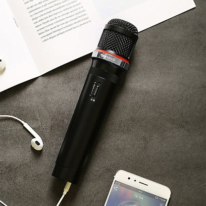 Original Lenovo UM20-U K Song Wireless Digital Microphone Live Recording Equipment with Wireless Receiver (Black) - Microphone by Lenovo | Online Shopping South Africa | PMC Jewellery