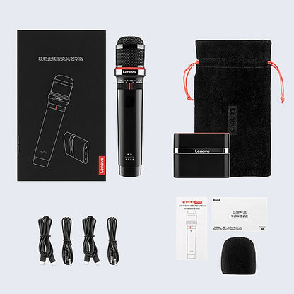 Original Lenovo UM20-U K Song Wireless Digital Microphone Live Recording Equipment with Wireless Receiver (Black) - Microphone by Lenovo | Online Shopping South Africa | PMC Jewellery