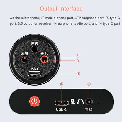 Original Lenovo UM20-U K Song Wireless Digital Microphone Live Recording Equipment with Wireless Receiver (Black) - Microphone by Lenovo | Online Shopping South Africa | PMC Jewellery