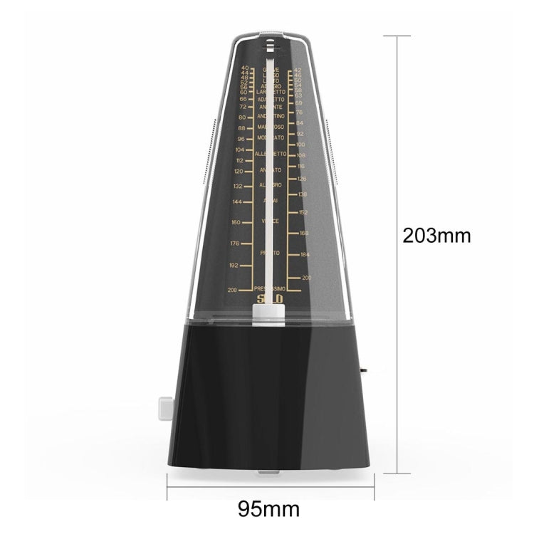 Piano Guitar Drum Violin Zither Universal Mechanical Metronome, Classic Version(Black) - Stringed Instruments by PMC Jewellery | Online Shopping South Africa | PMC Jewellery