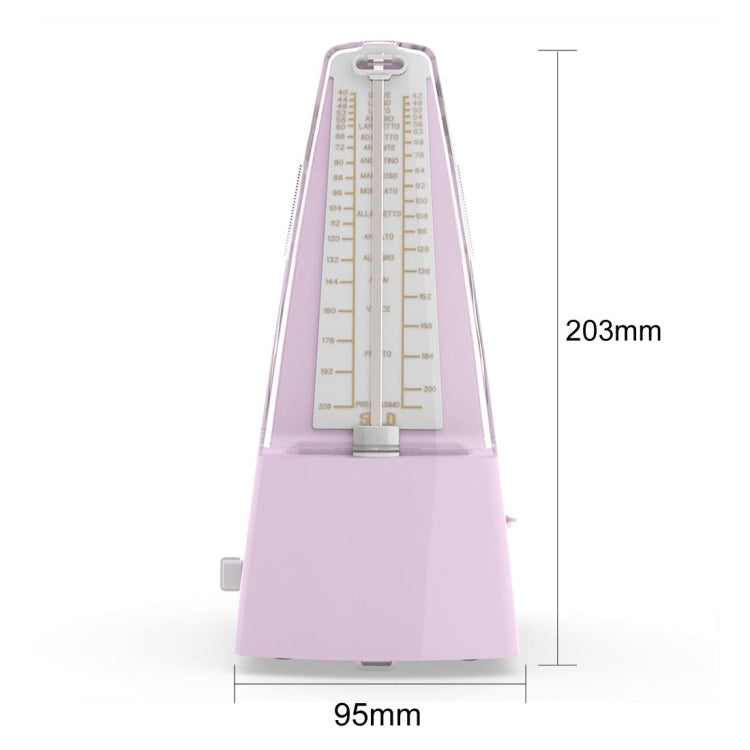 Piano Guitar Drum Violin Zither Universal Mechanical Metronome, Classic Version(Pink) - Stringed Instruments by PMC Jewellery | Online Shopping South Africa | PMC Jewellery