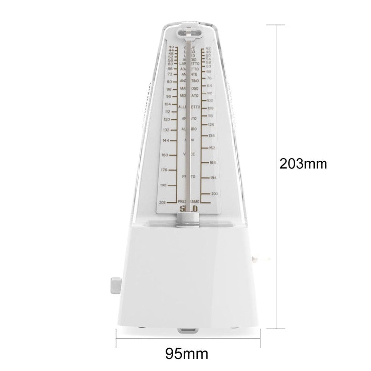 Piano Guitar Drum Violin Zither Universal Mechanical Metronome, Classic Version(White) - Stringed Instruments by PMC Jewellery | Online Shopping South Africa | PMC Jewellery