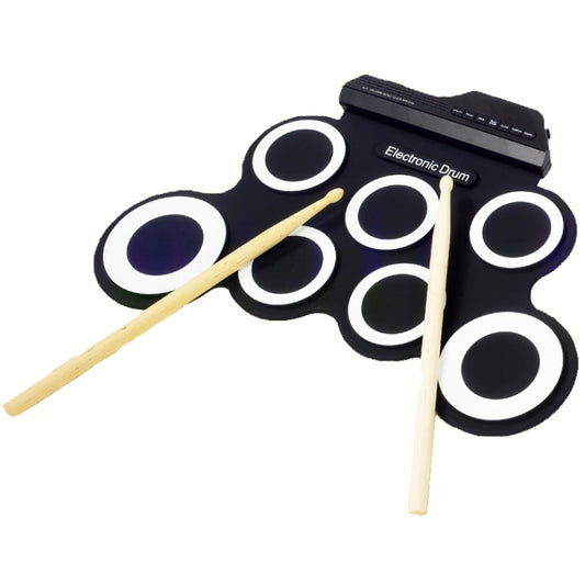 Portable Silicone Hand Roll USB Electronic Drum(Black) - Percussion Instruments by PMC Jewellery | Online Shopping South Africa | PMC Jewellery