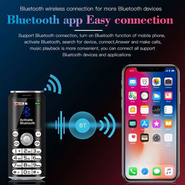 Satrend K8 Mini Mobile Phone, 1.0 inch, Hands Free Bluetooth Dialer Headphone, MP3 Music, Dual SIM, Network: 2G(Blue) - SATREND by SATREND | Online Shopping South Africa | PMC Jewellery