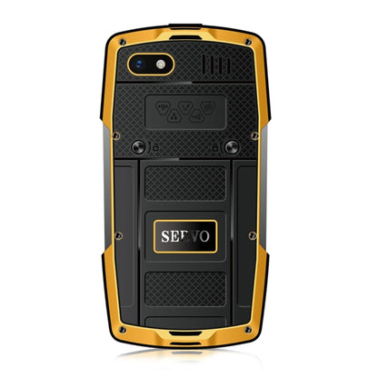 SERVO X7 Plus Rugged Phone, 2GB+16GB, IP68 Waterproof Dustproof Shockproof, Front Fingerprint Identification, 2.45 inch Android 6.0 MTK6737 Quad Core 1.3GHz, NFC, OTG, Network: 4G, Support Google Play(Yellow) - SERVO by SERVO | Online Shopping South Africa | PMC Jewellery