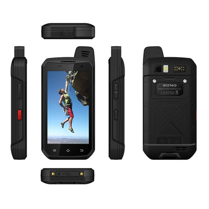 UNIWA B6000 PTT Walkie Talkie Rugged Phone, 4GB+64GB, IP68 Waterproof Dustproof Shockproof, 5000mAh Battery, 4.7 inch Android 9.0 MTK6762 Octa Core up to 2.0GHz, Network: 4G, NFC, OTG (Black) - UNIWA by UNIWA | Online Shopping South Africa | PMC Jewellery