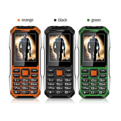 A6 4G Full Network Triple Proofing Elder Phone, Waterproof Shockproof Dustproof, 6800mAh Battery, 2.4 inch, 21 Keys, LED Flashlight, FM, SOS, Dual SIM, Network: 4G(Orange) - Others by PMC Jewellery | Online Shopping South Africa | PMC Jewellery