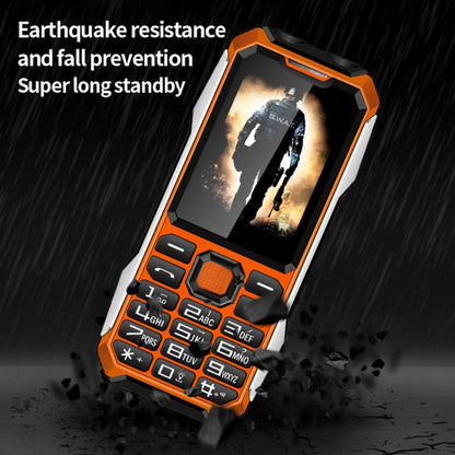 A6 4G Full Network Triple Proofing Elder Phone, Waterproof Shockproof Dustproof, 6800mAh Battery, 2.4 inch, 21 Keys, LED Flashlight, FM, SOS, Dual SIM, Network: 4G(Orange) - Others by PMC Jewellery | Online Shopping South Africa | PMC Jewellery