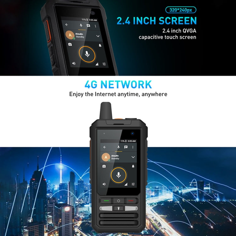 UNIWA F80 Walkie Talkie Rugged Phone, 1GB+8GB, Waterproof Dustproof Shockproof, 5300mAh Battery, 2.4 inch Android 8.1 Qualcomm MSM8909 Quad Core up to 1.1GHz, Network: 4G, Dual SIM, PPT, SOS (Black) - UNIWA by UNIWA | Online Shopping South Africa | PMC Jewellery