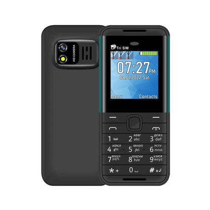 SERVO BM5310 Mini Mobile Phone, Russian Key, 1.33 inch, MTK6261D, 21 Keys, Support Bluetooth, FM, Magic Sound, Auto Call Record, GSM, Triple SIM (Black+green) - SERVO by SERVO | Online Shopping South Africa | PMC Jewellery