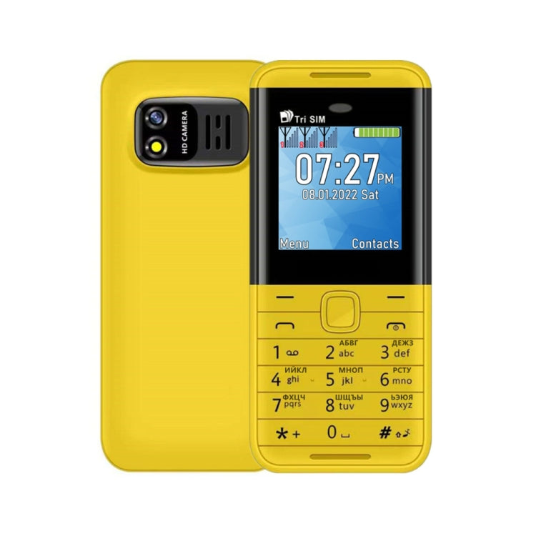 SERVO BM5310 Mini Mobile Phone, Russian Key, 1.33 inch, MTK6261D, 21 Keys, Support Bluetooth, FM, Magic Sound, Auto Call Record, GSM, Triple SIM (Yellow) - SERVO by SERVO | Online Shopping South Africa | PMC Jewellery