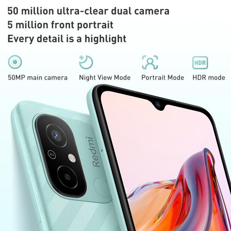 Xiaomi Redmi 12C, 50MP Camera, 4GB+128GB, 5000mAh Battery, Face ID & Fingerprint Identification, 6.71 inch MIUI 13 MediaTek Helio G85 Octa Core up to 2.0GHz, Network: 4G, Dual SIM, Not Support Google Play(Black) - Xiaomi Redmi by Xiaomi | Online Shopping South Africa | PMC Jewellery