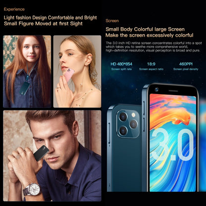 SOYES XS12 Pro, 2GB+16GB, Face Recognition, 3.0 inch Android 10.0 MTK6750 Octa Core, Bluetooth, WiFi, FM, OTG, Network: 4G, Dual SIM, Support Google Play (Blue) - SOYES by SOYES | Online Shopping South Africa | PMC Jewellery