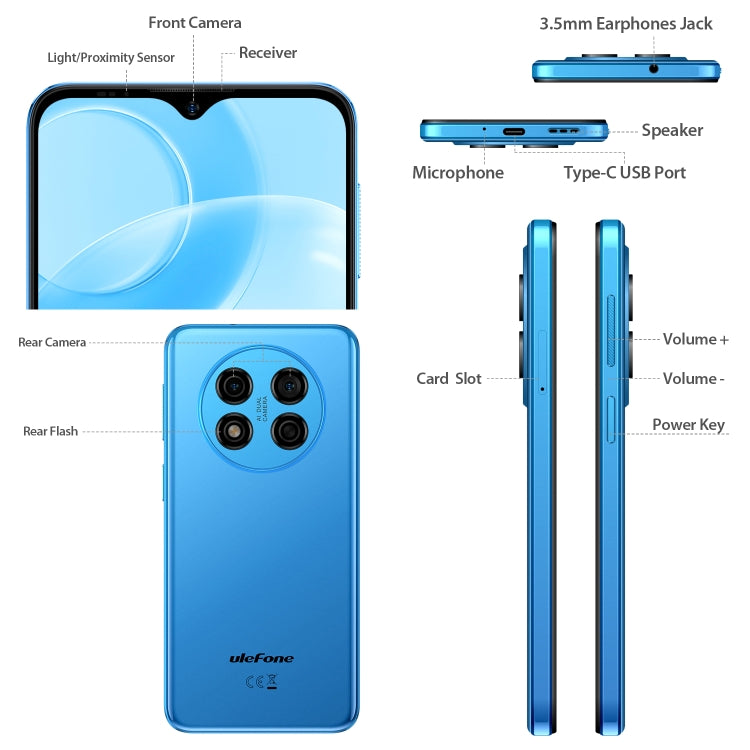 [HK Warehouse] Ulefone Note 15, 2GB+32GB, Face ID Identification, 6.22 inch Android 12 GO MediaTek MT6580 Quad-core up to 1.3GHz, Network: 3G, Dual SIM(Blue) - Ulefone by Ulefone | Online Shopping South Africa | PMC Jewellery