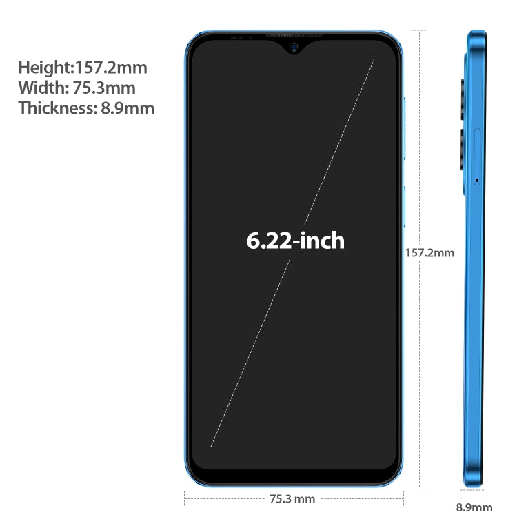 [HK Warehouse] Ulefone Note 15, 2GB+32GB, Face ID Identification, 6.22 inch Android 12 GO MediaTek MT6580 Quad-core up to 1.3GHz, Network: 3G, Dual SIM(Blue) - Ulefone by Ulefone | Online Shopping South Africa | PMC Jewellery