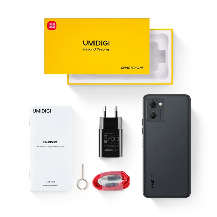 [HK Warehouse] UMIDIGI C2, 3GB+32GB, Dual Back Cameras, 5150mAh Battery, Face Identification, 6.52 inch Android 13 MTK8766 Quad Core up to 2.0GHz, Network: 4G, OTG, Dual SIM(Black) - UMIDIGI by UMIDIGI | Online Shopping South Africa | PMC Jewellery