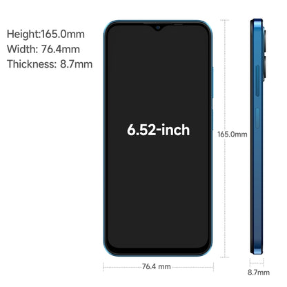 [HK Warehouse] Ulefone Note 16 Pro, 8GB+256GB, Dual Back Cameras, Face ID & Side Fingerprint Identification, 4400mAh Battery, 6.52 inch Android 13 Unisoc T606 Octa Core up to 1.6GHz, Network: 4G, Dual SIM, OTG (Blue) - Ulefone by Ulefone | Online Shopping South Africa | PMC Jewellery