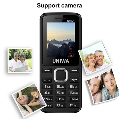 UNIWA E1801 Mobile Phone, 1.77 inch, 800mAh Battery, 21 Keys, Support Bluetooth, FM, MP3, MP4, GSM, Dual SIM(Blue) - UNIWA by UNIWA | Online Shopping South Africa | PMC Jewellery