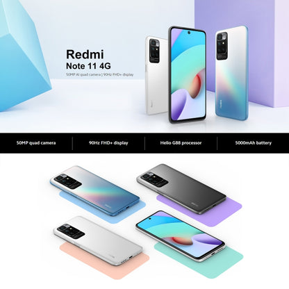 Xiaomi Redmi Note 11 4G, 4GB+128GB, Triple Back Cameras, Face & Fingerprint Identification, 6.5 inch MIUI 12.5 Helio G88 Octa Core up to 2.0GHz, Network: 4G, Support Google Play(White) - Xiaomi Redmi by Xiaomi | Online Shopping South Africa | PMC Jewellery