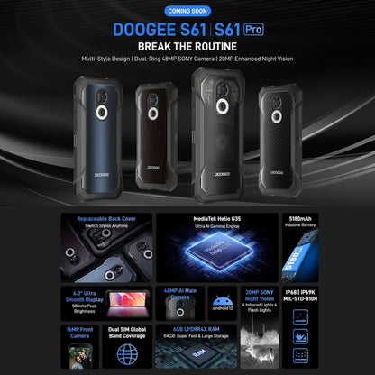 [HK Warehouse] DOOGEE S61 Rugged Phone, Night Vision Camera, 6GB+64GB - DOOGEE by DOOGEE | Online Shopping South Africa | PMC Jewellery