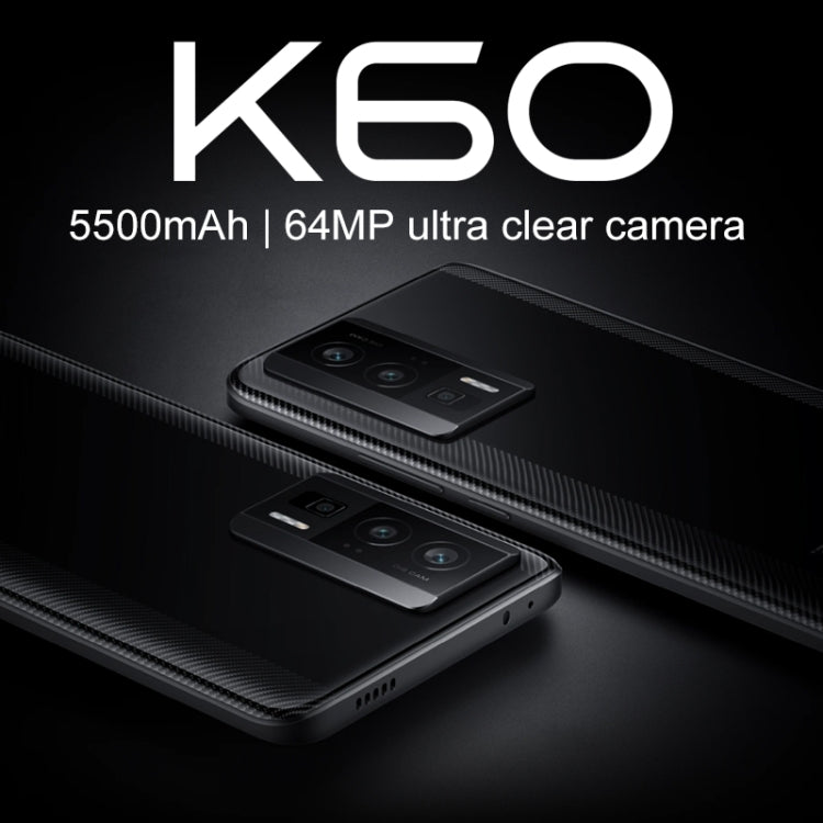 Xiaomi Redmi K60 5G, 64MP Camera, 12GB+512GB, Triple Back Cameras, Screen Fingerprint Identification, 5500mAh Battery, 6.67 inch MIUI 14 Snapdragon 8+ Gen1 Octa Core 4nm up to 3.0GHz, Network: 5G, Dual SIM, NFC, Heart Rate(Blue) - Xiaomi Redmi by Xiaomi | Online Shopping South Africa | PMC Jewellery