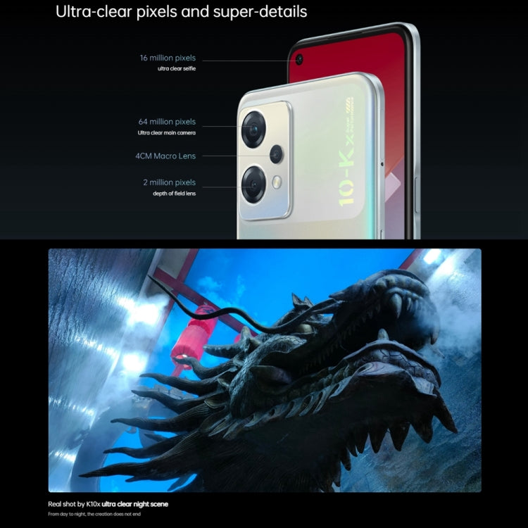 OPPO K10x 5G, 8GB+128GB, 64MP Camera, Chinese Version, Triple Rear Cameras, Side Fingerprint Identification, 6.59 inch ColorOS 12.1 Qualcomm Snapdragon 695 Octa Core up to 2.2GHz, Network: 5G, Support Google Play(Aurora) - OPPO by OPPO | Online Shopping South Africa | PMC Jewellery