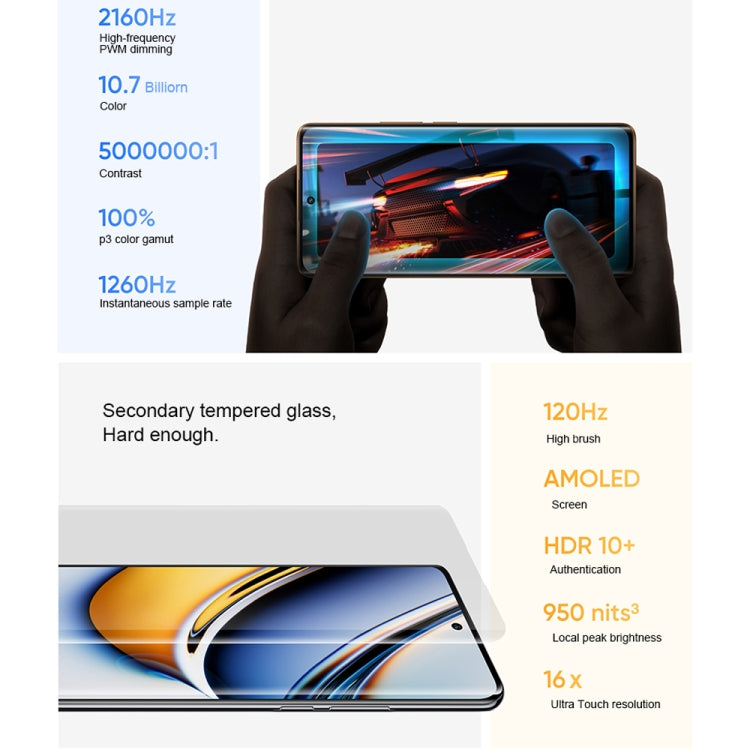 Realme 11 Pro+ 5G, 12GB+1TB, 200MP Camera, Triple Back Cameras, Screen Fingerprint Identification, 5000mAh Battery, 6.7 inch Realme UI 4.0 / Android 13 Dimensity 7050 Flagship Octa Core up to 2.6GHz, NFC, Network: 5G (Black) - OPPO by Realme | Online Shopping South Africa | PMC Jewellery