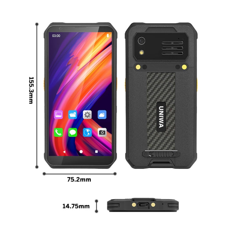 UNIWA M512 Standard Rugged Phone, 4GB+64GB, IP65 Waterproof Dustproof Shockproof, 4100mAh Battery, 5.7 inch Android 12 MTK6762 Octa Core up to 2.0GHz, Network: 4G, NFC (Black) - UNIWA by UNIWA | Online Shopping South Africa | PMC Jewellery