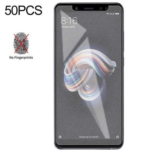 50 PCS Non-Full Matte Frosted Tempered Glass Film for Xiaomi Redmi Note 5 / Note 5 Pro, No Retail Package -  by PMC Jewellery | Online Shopping South Africa | PMC Jewellery