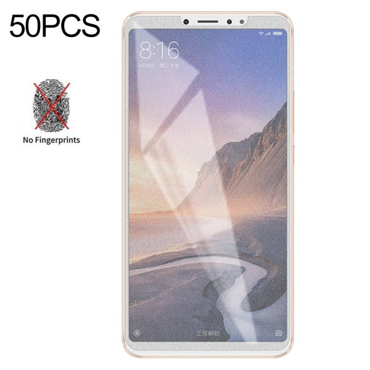 50 PCS Non-Full Matte Frosted Tempered Glass Film for Xiaomi Mi Max 3 , No Retail Package -  by PMC Jewellery | Online Shopping South Africa | PMC Jewellery