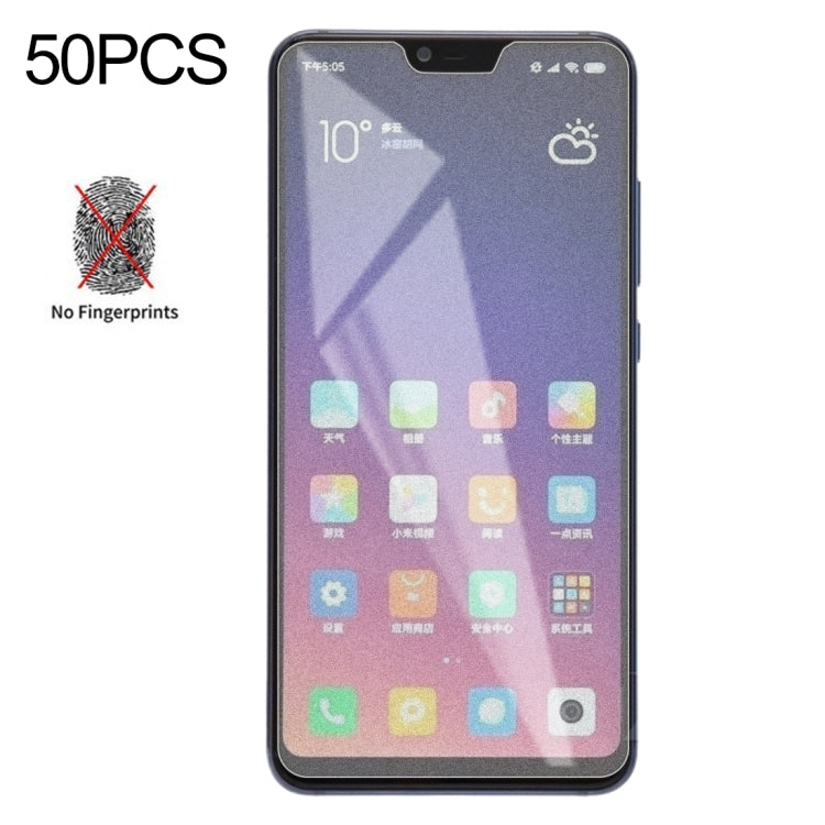 50 PCS Non-Full Matte Frosted Tempered Glass Film for Xiaomi Mi 8 Lite, No Retail Package -  by PMC Jewellery | Online Shopping South Africa | PMC Jewellery