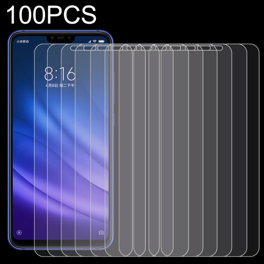 100 PCS 0.26mm 9H Surface Hardness 2.5D Full Screen Tempered Glass Film for Xiaomi Mi 8 Lite -  by PMC Jewellery | Online Shopping South Africa | PMC Jewellery