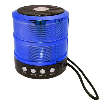 WS-887 Bluetooth Speaker with Lanyard, Support Hands-free Call & FM & U Disk & TF Card & AUX(Blue) - Mini Speaker by PMC Jewellery | Online Shopping South Africa | PMC Jewellery