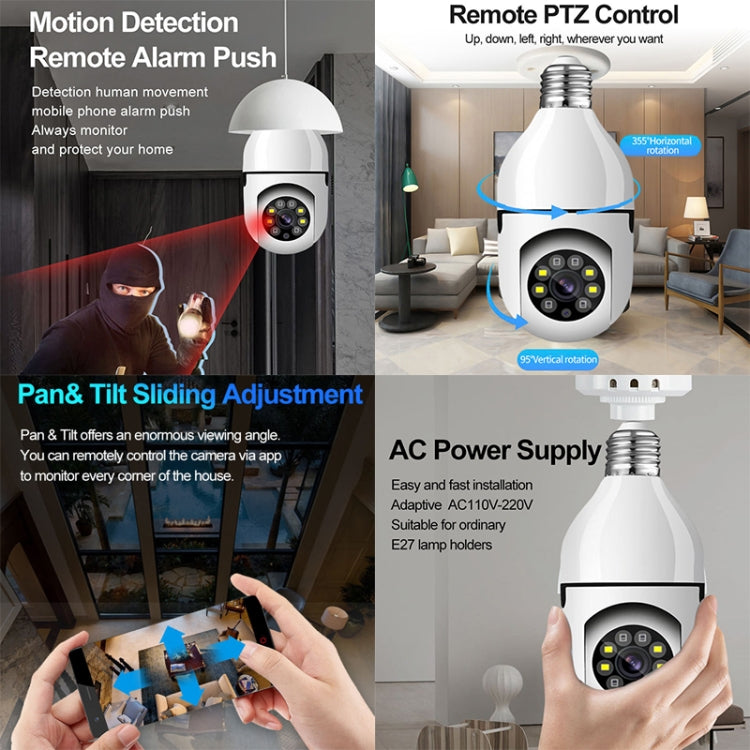 GA-C11 1080P 2MP 5G Dual Frequency Two-way Voice Intercom Bulb Camera (White) - Light Bulb Camera by PMC Jewellery | Online Shopping South Africa | PMC Jewellery