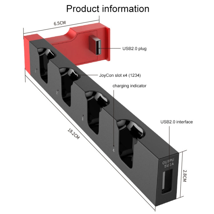 iPega PG-9186 Game Controller Charger Charging Dock Stand Station Holder with Indicator for Nintendo Switch Joy-Con - Charger & Power by ipega | Online Shopping South Africa | PMC Jewellery